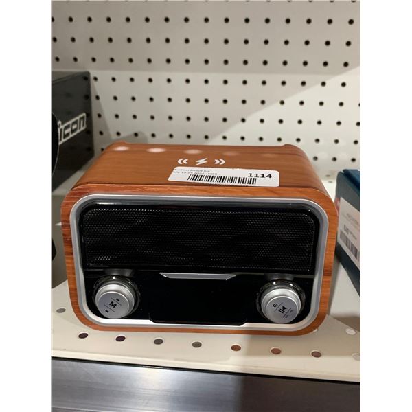 Retro Tech Multi Station - Wireless Charger Bluetooth Clock Radio