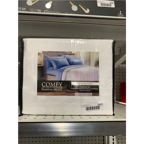Comfy Bamboo World 8800 Gold Series 4PC King Sheet Set