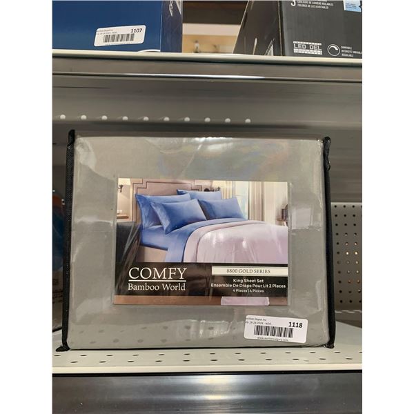 Comfy Bamboo World 8800 Gold Series 4PC King Sheet Set