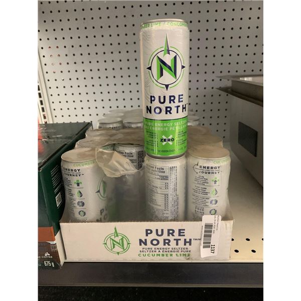 Pure North Pure Energy Seltzer Drink Cucumber Lime 12 x 355ml