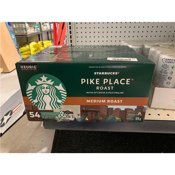 Keurig Starbucks Pike Place Medium Roast Ground Coffee Pods 54