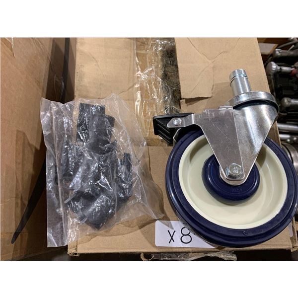 Castors Heavy Duty Set of 8 With Plastic Sleeves