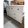 Image 4 : White Finish Wood 6 Drawer Dresser 52"L x 17.5"D x 30"H