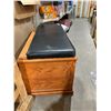 Image 2 : Chest / Bench Wood With Black Padded Top 48"L x 22"D x 23 1/2"H