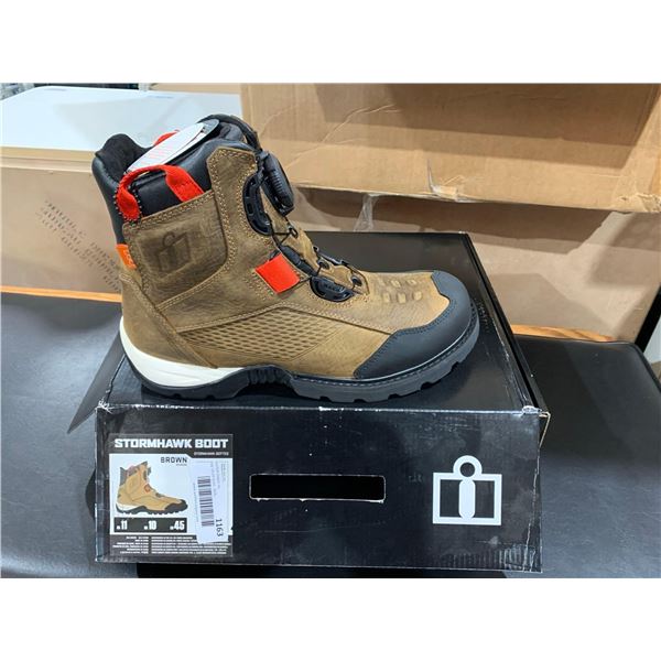 ICon Stormhawk Motorcycle Boots Mens Size 11 Brown