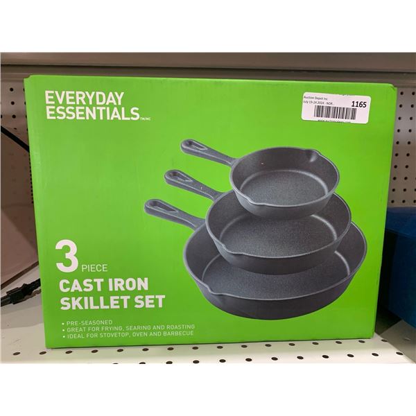 Everyday Essentials 3 Cast Iron Skillet Set