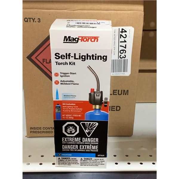 Mag-Torch Self-Lighting Torch Kit Propane  x 3