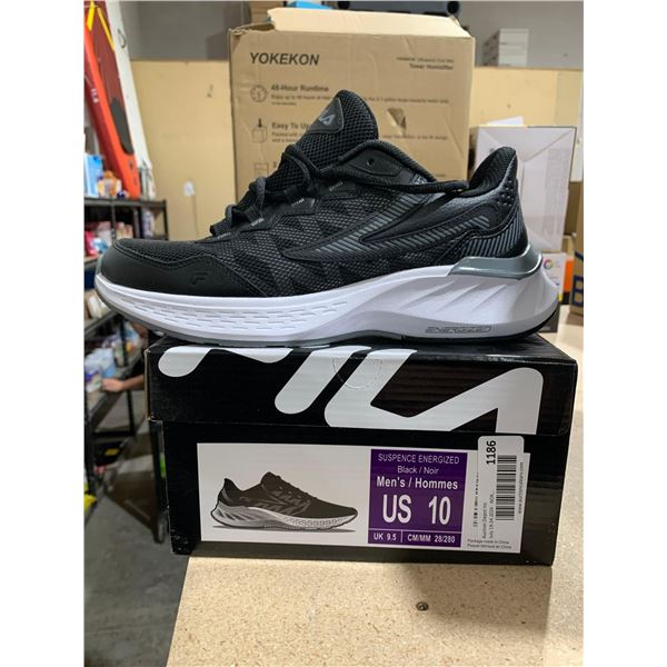 Fila Suspence Energized Black Mens Runners Size 10
