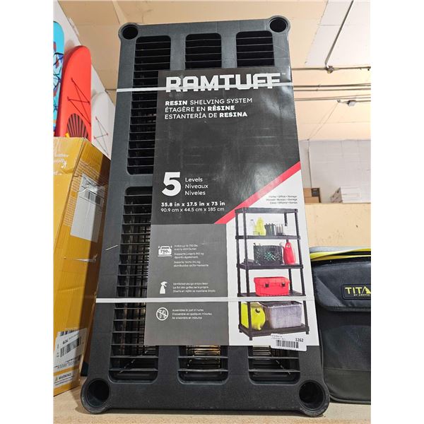 Ramtuff 5 Level Resin Shelving System 35.8x17.5x73"