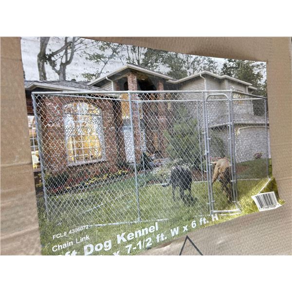 Dog Kennel, Chain Link -  7.5"x 13'W x6' H