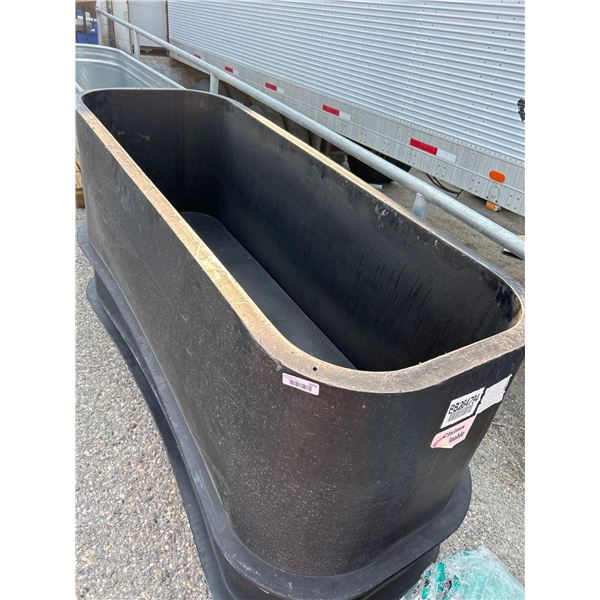 Koenders Recycles 6 ft double wall Black Poly water trough 6' Trough72” L x 24” W 