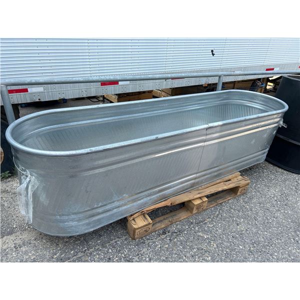 HW Brand Galvanized Round End 8 ft x 2 ft stock tank