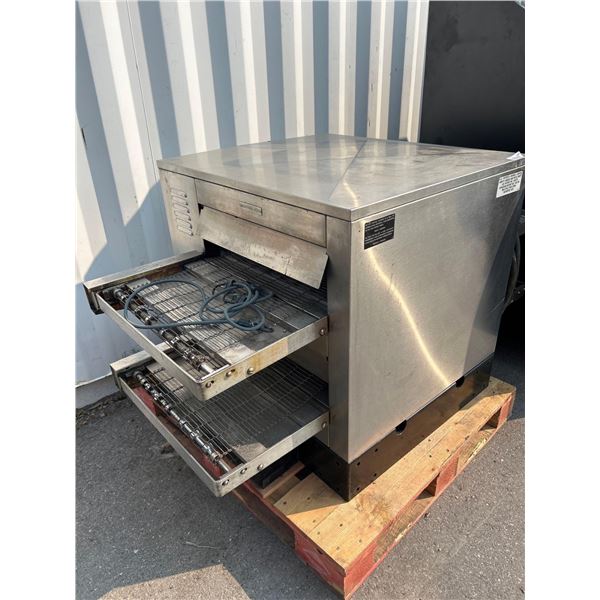 CTX Commercial Double Deck Conveyor Pizza Oven Electric includes roller legs digital controlled
