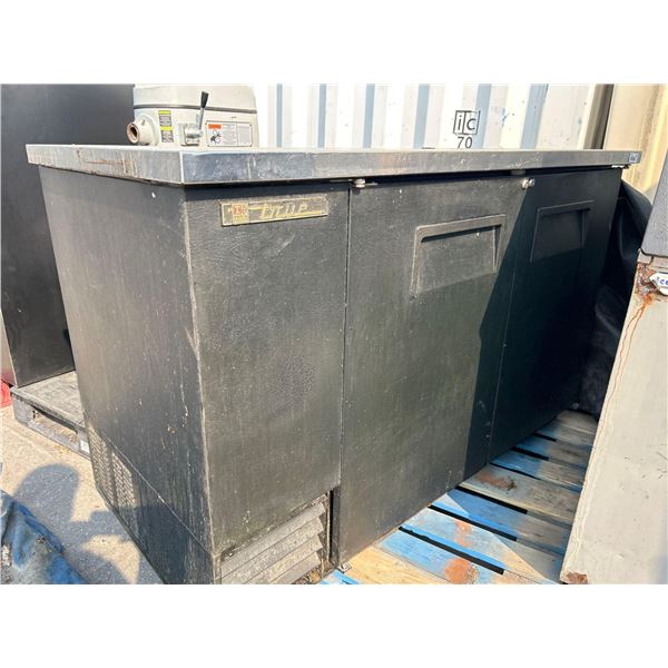 True Model TBB-2 Double Door Stainless Top Back Bar refrigerated cabinet