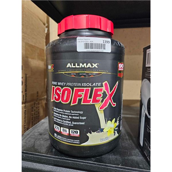 Allmax Isoflex Pure Whey Protein Powder Vanilla 5 Pounds