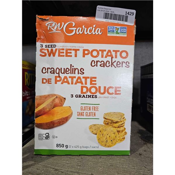 RW Garcia 3 Seed Sweet Potato Crackers 850g