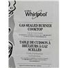 Image 4 : Whirlpool 24" Gas Built In Sealed Burner Cooktop  - Missing One Burner Plate