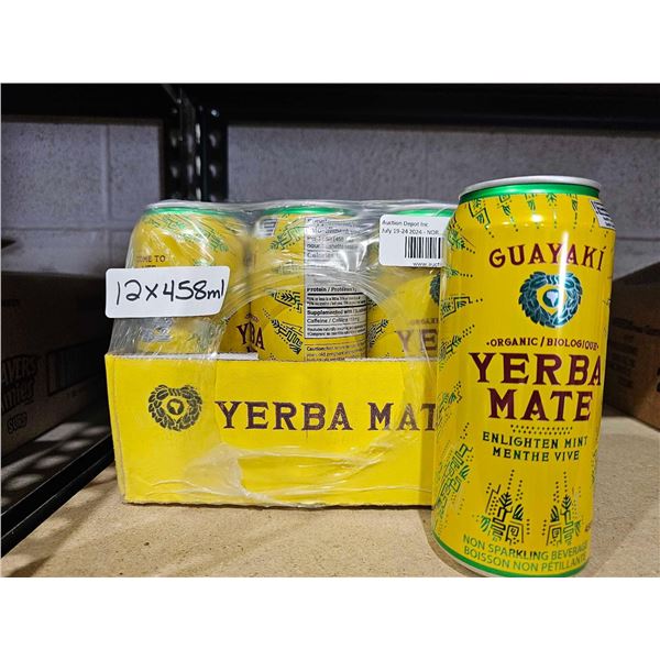Guayaki Organic Yerba Mate Enlighten Mint Non Sparkling Beverage 12x458ml