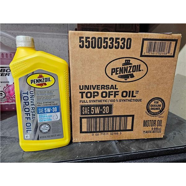 Pennzoil Universal Top Off SAE 5W-30 Full Synthetic Motor Oil 6x946ml