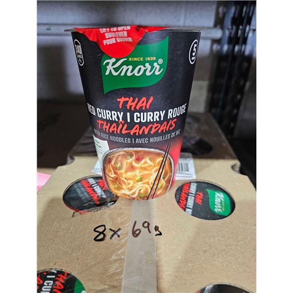 Knorr Thai Red Curry Instant Soup Cup 8x69g