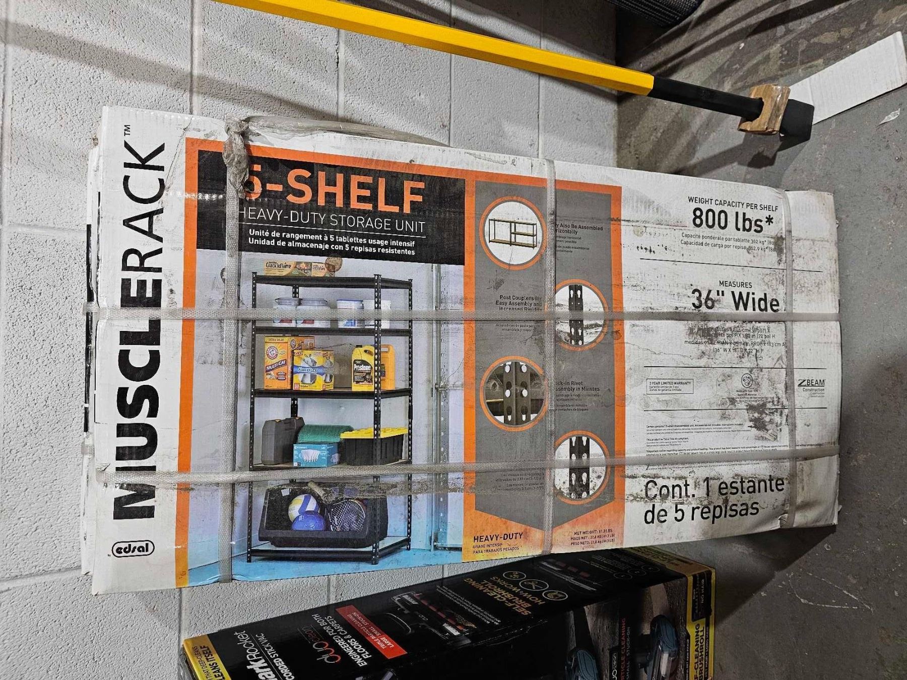 Muscle Rack 5 Shelf Heavy Duty Storage Unit - 800 Lbs - 36