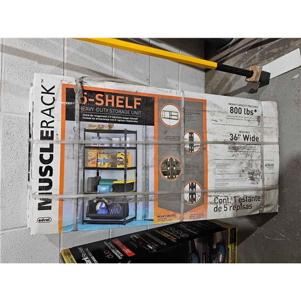 Muscle Rack 5 Shelf Heavy Duty Storage Unit - 800 Lbs - 36" wide