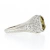Image 6 : Antique Platinum GIA 2.64 ctw Old European Fancy Color Diamond Engraved Ring