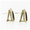 Image 3 : Vintage 18k Yellow Gold 18.3mm Bezel Set Round Ancient Coin Omega Back Earrings