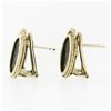 Image 4 : Vintage 18k Yellow Gold 18.3mm Bezel Set Round Ancient Coin Omega Back Earrings