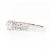 Image 7 : NEW Unique 18k White Gold 1.5 ctw GIA Marquise Cut Solitaire & Round Diamond Rin
