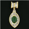 Image 2 : H. Stern 18K Gold 2.89 ctw Cabochon Emerald & Channel Diamond Enhancer Pendant