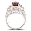 Image 4 : 2.31 ctw UNHEATED Red Sapphire and 1.17 ctw Diamond 14K White Gold Ring
