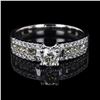 Image 1 : 0.46 ctw CENTER Diamond Platinum Ring (1.08 ctw Diamonds)