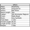 Image 3 : WEATHERBY VANGUARD S2 SYN/BLUED 300 WIN MAG 26in 3rnd