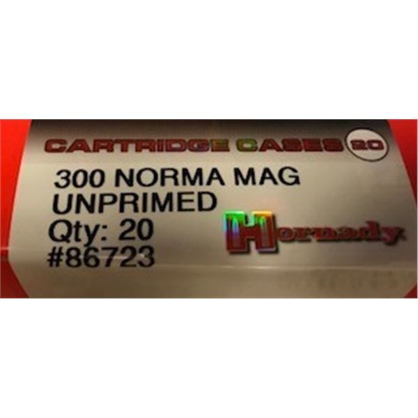 HORNADY 300 NORMA MAG UNPRIMED BRASS 20pk