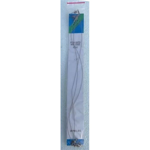 12pk of PANCO 12in 30lb NYLON COATED WIRE LEADER