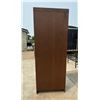Image 11 : TALL, WOOD BOOKCASE/CABINET