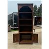 Image 4 : TALL, WOOD BOOKCASE/CABINET
