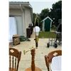 Image 11 : WOODEN CHAIRS AND LAMP-TABLE WITH MAGAZINE RACK