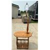 Image 12 : WOODEN CHAIRS AND LAMP-TABLE WITH MAGAZINE RACK