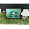Image 2 : ORIGINAL ACRYLIC ART AND LAMP