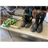 Image 1 : TWO PAIRS OF BOOTS WITH SAFETY HARNESS