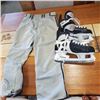 Image 1 : CCM ICE SKATES, SIZE 7 AND COMBAT BASEBALL PANTS