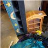 Image 8 : DECORATIVE STORAGE SHELF  X2, CHILDRENS WONDER WOMAN COSTUME AND SAFETY BED RAIL AND MORE