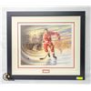 Image 1 : FRAMED SIGNED PRINT "MR HOCKEY" 131/999 BY JAMES