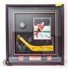 Image 1 : SIGNED FRAMED STICK PUCK AND PHOTO AUTOGRAPHED BY