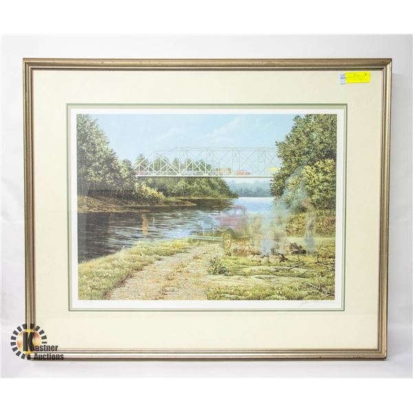 FRAMED SIGNED "DIFFERENT TIMES" BY JAMES LUMBERS