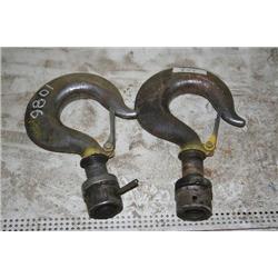 2 BIG METAL HOOKS