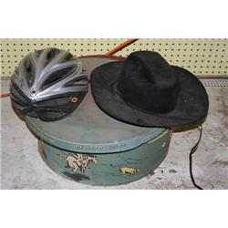 HAT WITH BOX AND HELMET