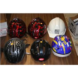 BOX OF HELMETS
